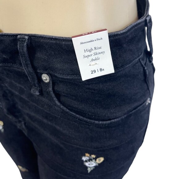 Abercrombie & Fitch Women's Black Skin Jeans Sz 29|8R - Picture 5 of 6